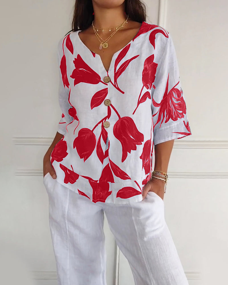 Camisa Floral - Colección 2025