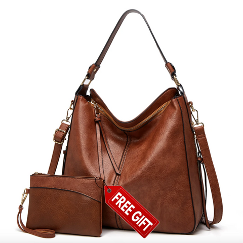 Bolso de mano antirrobo de cuero Hobo (regalo especial)